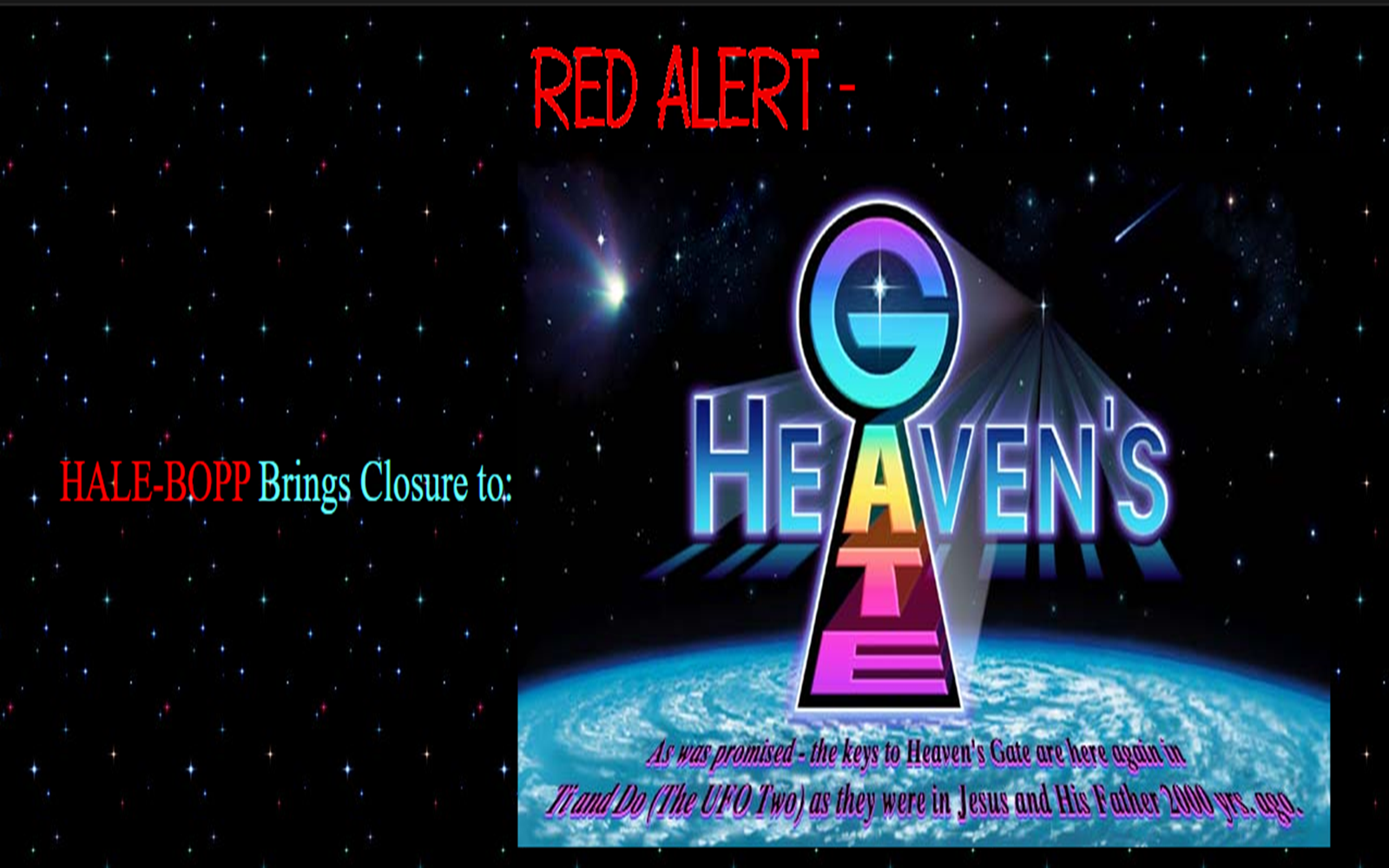 Preview of Heaven's Gate Website